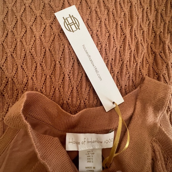 House of Harlow 1960 X REVOLVE, Halter midi knitwear dress, camel color, S - Picture 3 of 5